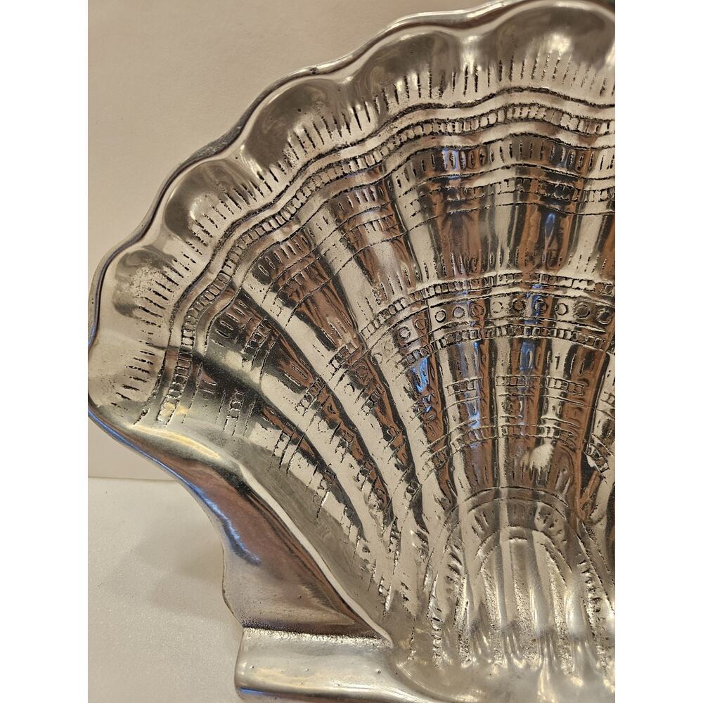 Vintage JMB Honduras Clam Sea Shell Cast Serving Dish Tray‎ 12x9” Coastal Chic - Picture 2 of 8